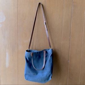 Madewell Washed Black Canvas Satchel Purse Bag